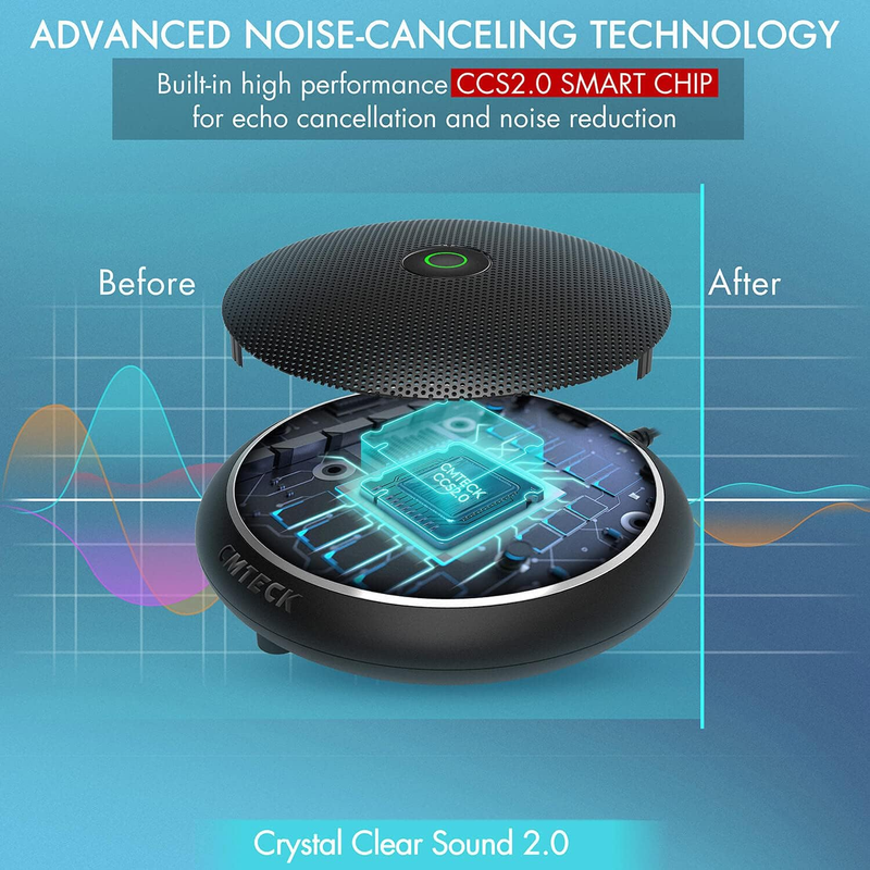 Conference USB Microphone, Computer Desktop Mic with Mute Function, Omnidirectio1