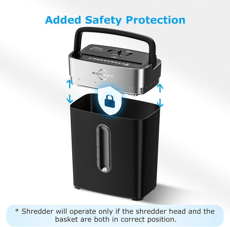 8 Sheet Cross Cut Paper Shredder P 4 Home Office Credit Card Small 4Gal Black8