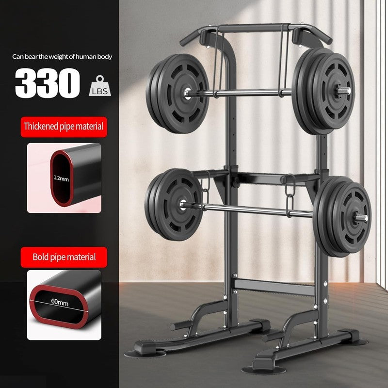 Pull Up Dip Station Home Gym Strength Training Chin Up Push Up 330LBS5
