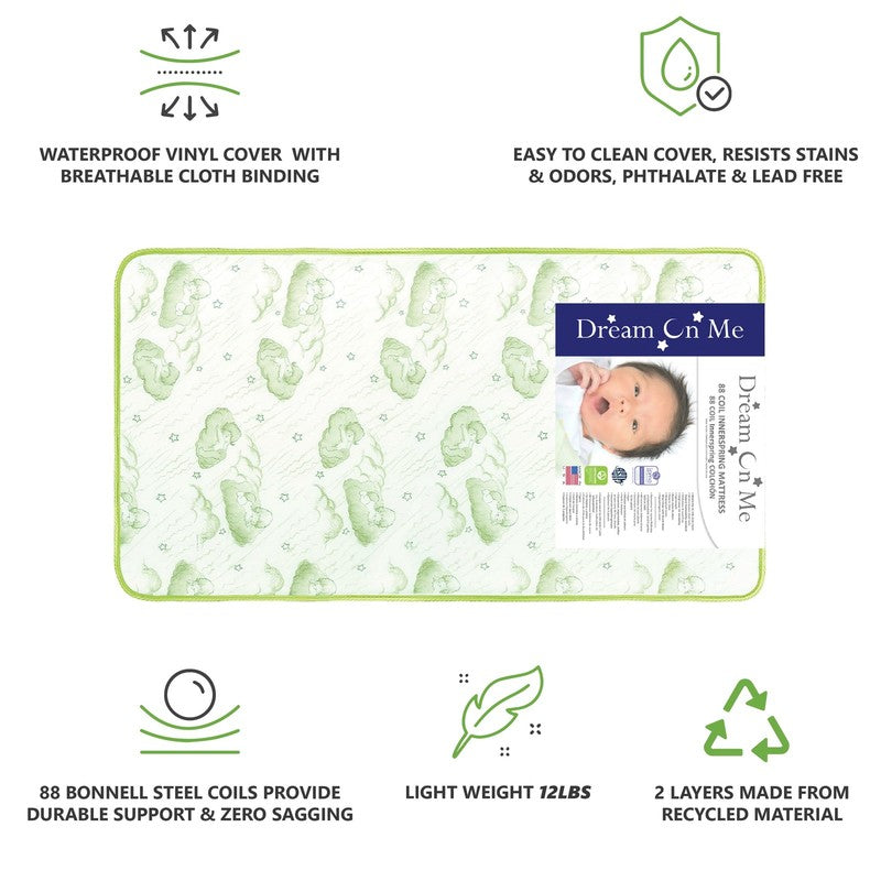 Twilight Spring Crib and Toddler Bed Mattress, Green1