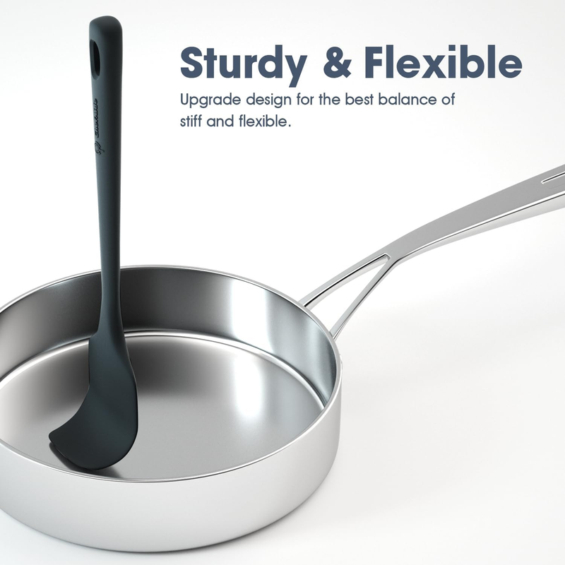 5 Piece Silicone Spatula Set Heat Resistant 600°F Nonstick Cookware3