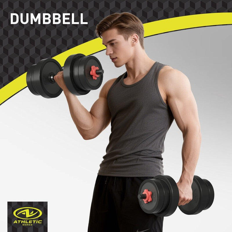 Juego De Mancuernas Ajustables 5 En 1 De 40 Lb, Ejercicios De Fitness Para Gimna2