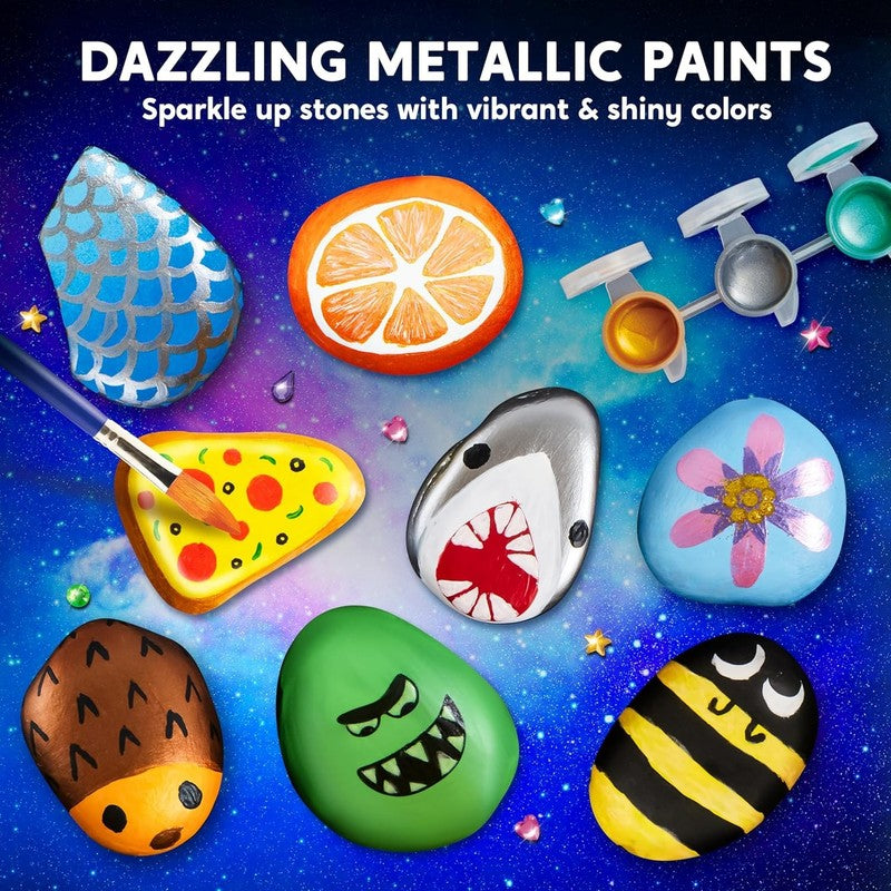 Glow in the Dark Rock Painting Kit for Kids - Arts & Crafts Gift Set6