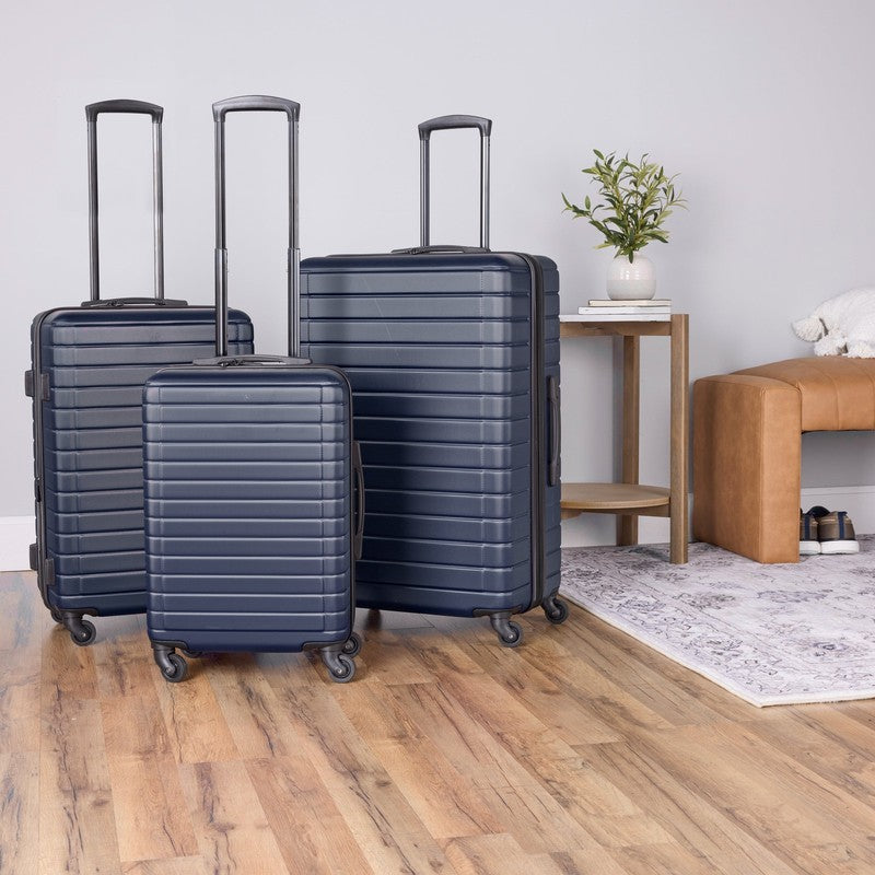 Protégé Vacationer 20" Carry On Expandable Hardside Luggage Navy Cove Spinner2
