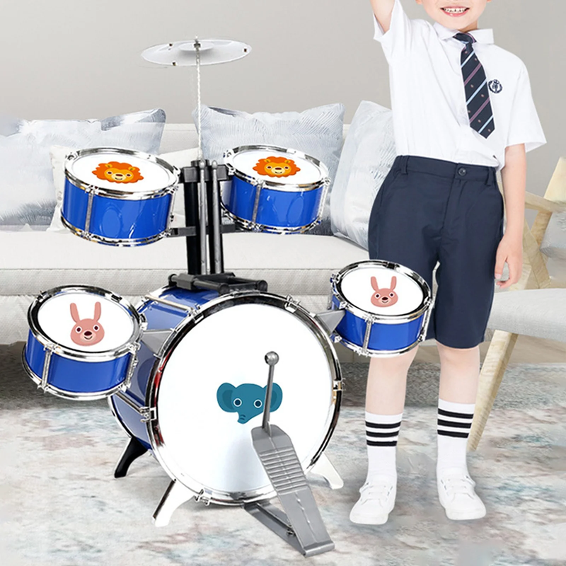 Kids Mini Drum Set for Toddlers Beginners Drum Set,5 Drums Percussion Set with C9