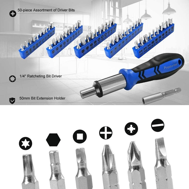 249 Piece Household Tool Kit,  General Home/Auto Repair Tool Set with Hammer, Pl5