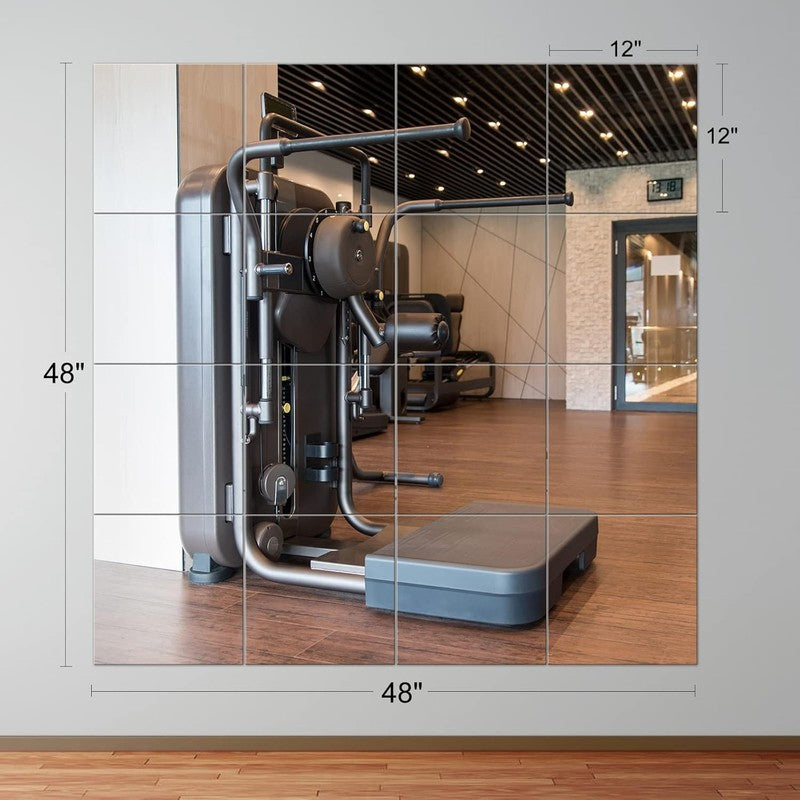EVENLIVE Gym Mirrors 16PCS 12" Glass Wall Mirror Tiles for Home Gym & Decor3