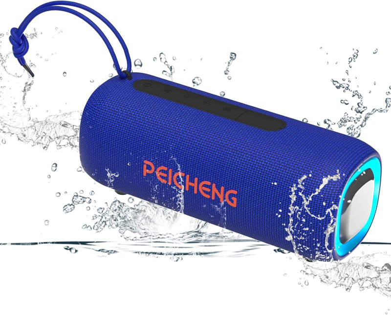 Bluetooth Speaker, IPX5 Waterproof, RGB Lights, BT5.3, TWS, Long Playtime, Blue7