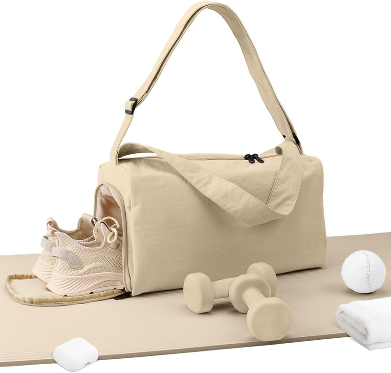 Small Gym Bag Shoes Compartment Duffle Travel Bag Wet Pocket Yoga Pilates Swim9