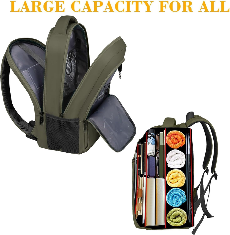 15.6" Laptop Backpack Lightweight Travel Computer Bag Green4