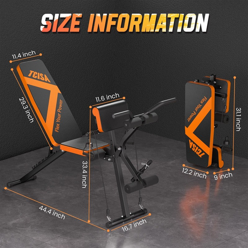 Adjustable Weight Bench with Leg Extension & Preacher Curl for Home Gym2