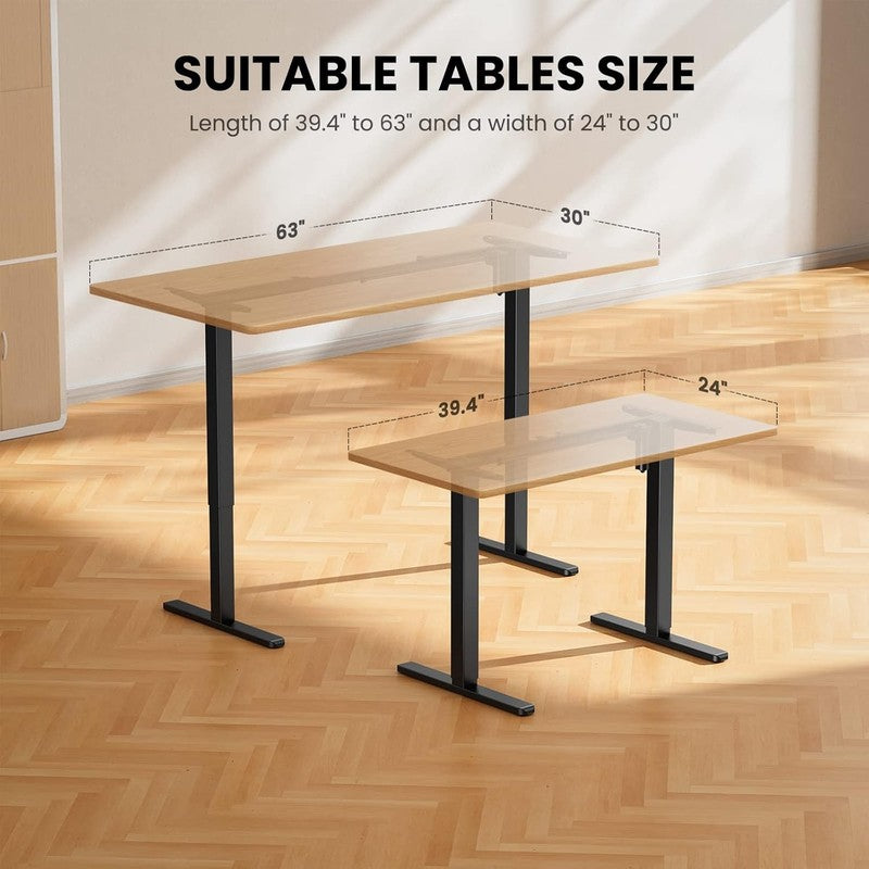 Electric Standing Desk Frame 4 Memory Height Adjustable Up to 47.2" Black2