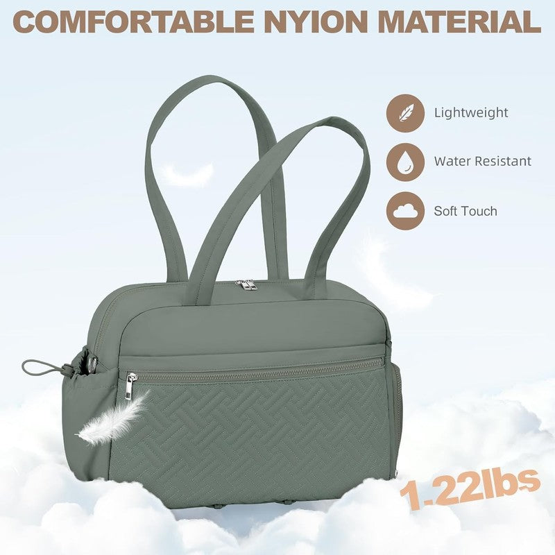 Gym Bag Women Lightweight Duffle Shoe Wet Compartment Yoga Travel Green7
