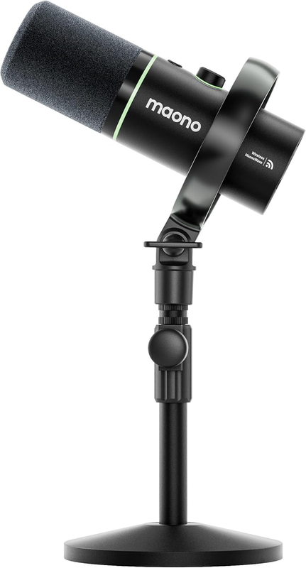 PD200W Hybrid Wireless Podcast Microphone for PC, Dynamic XLR USB Mic with Deskt9