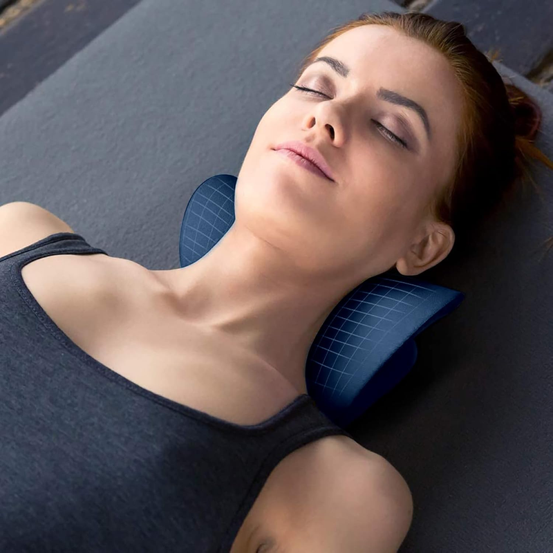 Neck Shoulder Relaxer Cervical Traction TMJ Pain Relief Dark Blue2