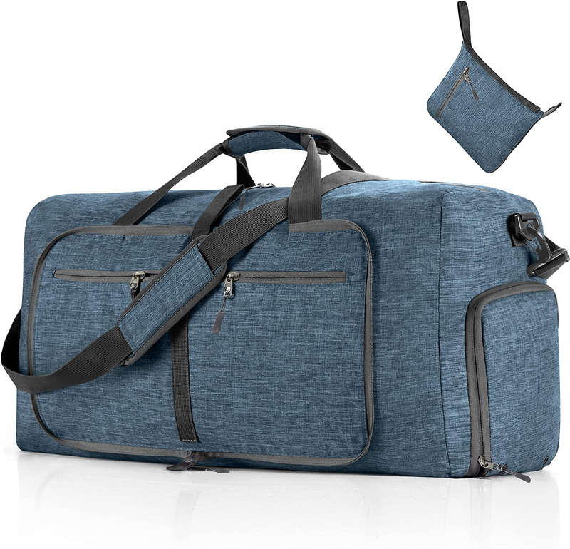 65L 85L 115L Foldable Travel Duffle Bag Water Resistant Weekender Shoe Pocket11