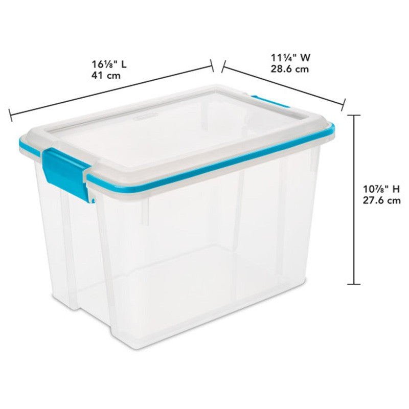 20 Qt Gasket Box, Stackable Storage Bin with Latching Lid, 6 Pack2