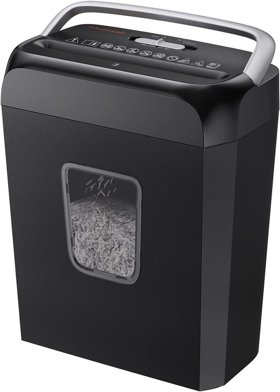 Compact 6-Sheet Crosscut Paper Shredder with 3.4 Gal Wastebasket - C237-B9