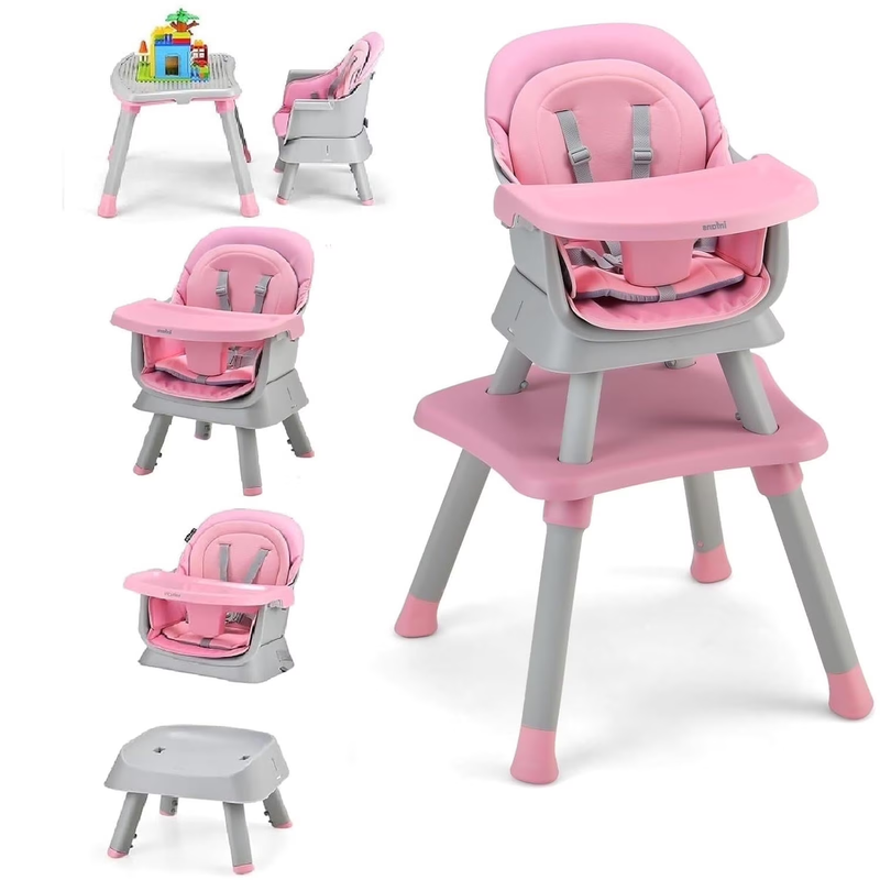 8 in 1 Baby High Chair, Convertible Highchair for Babies and Toddlers, Infant Di9