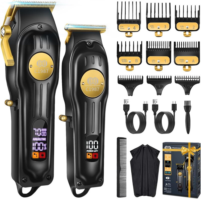 Men’s Hair Clippers & Trimmers | Cordless Professional Barber Haircut Kit8