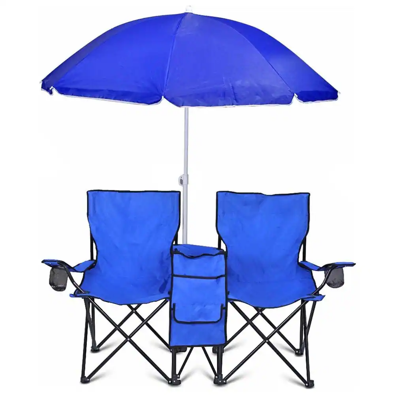 Goteam Portable Folding Chair with Umbrella, Cooler Bag & Carry Case0