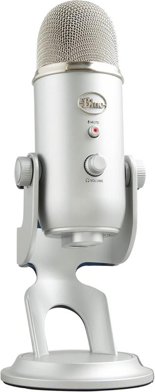 Blue Yeti USB Microphone for Gaming Streaming Podcast YouTube Discord PC Silver0
