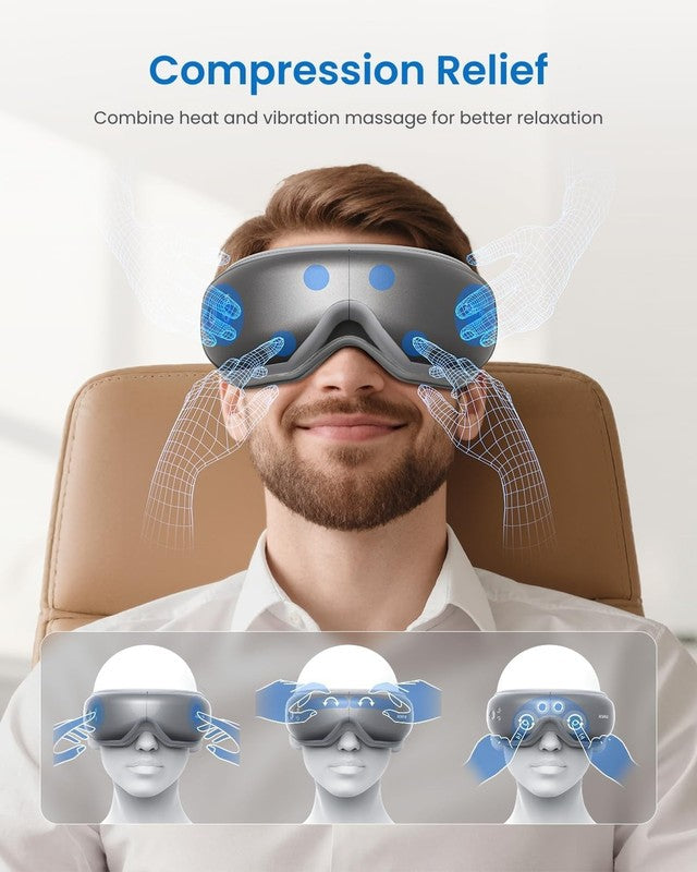 Eye Massager with Heat & Vibration – 5 Massage Modes, Bluetooth Music, Adjustabl3