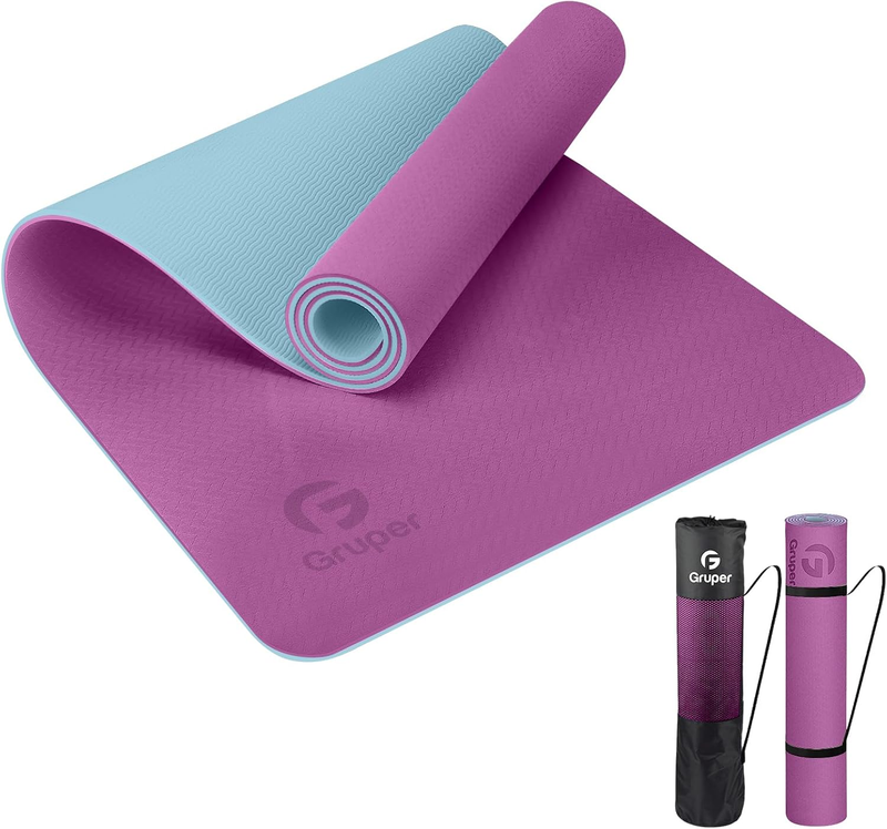 Yoga Mat Non Slip Eco Friendly Exercise Fitness Mat w/ Carry Strap Home Gym11