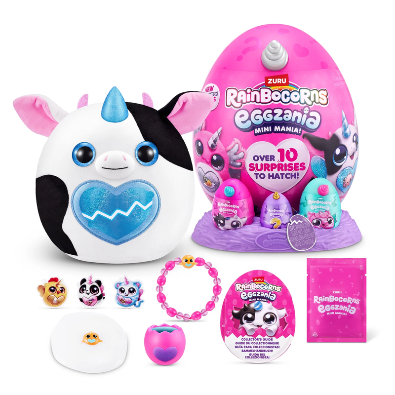Eggzania Mini Mania Plush Surprise Unboxing Animal Soft Toy by ZURU0