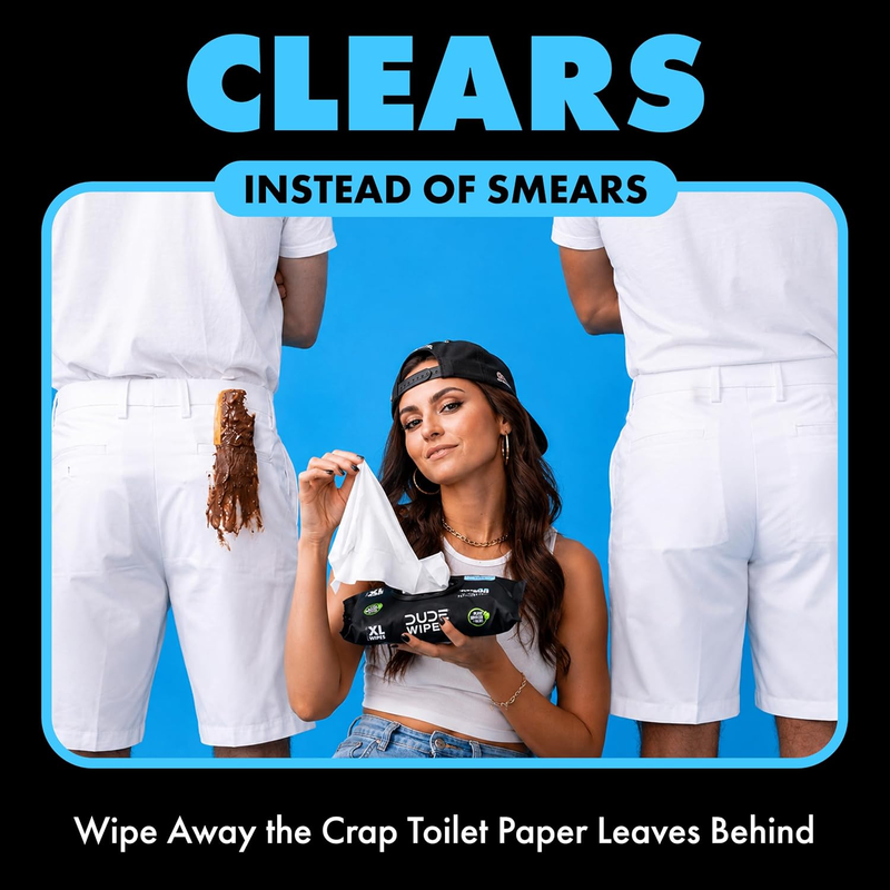 Unscented Flushable Wipes Adult XL Sensitive Skin 48ct Aloe Vitamin E5