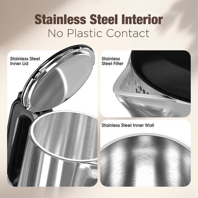 Electric Kettle 1.7L Touch Screen 6 Temp STRIX Auto Shut Off Double Wall3