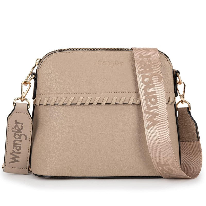 Wrangler 3Pcs Handbags Set Tote Bag & Medium Crossbody Purse & Wallet, Tan1