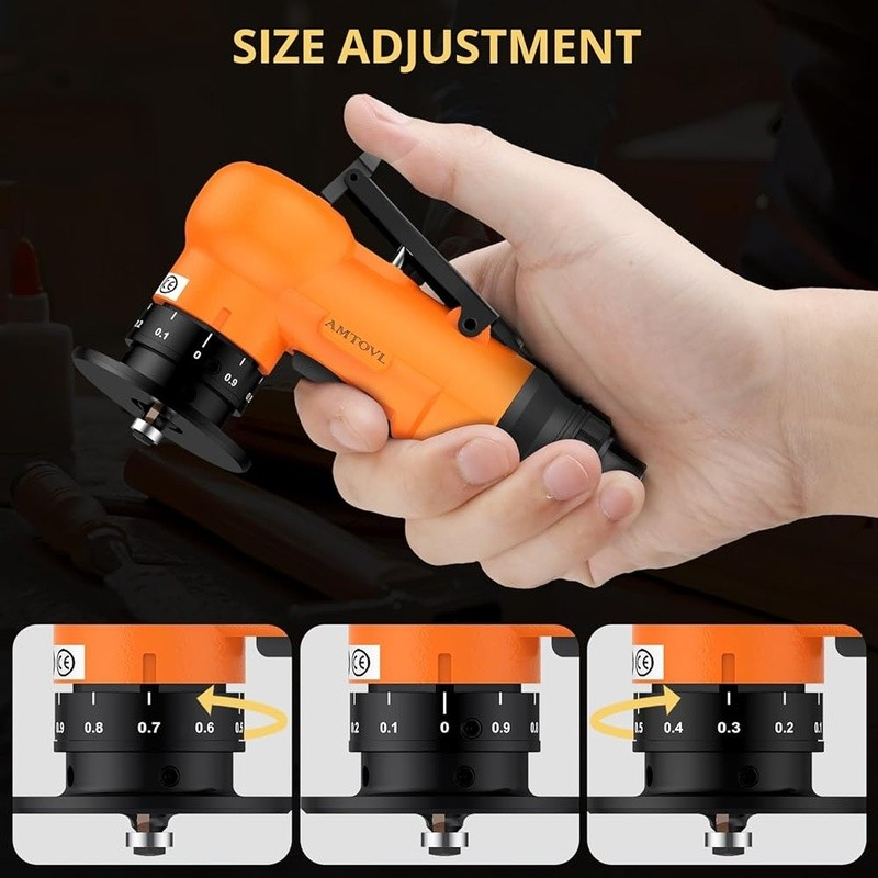 Pneumatic Chamfering Tool Mini Air Tool 30000 RPM W/ 20 Blades Adjustable Depth5