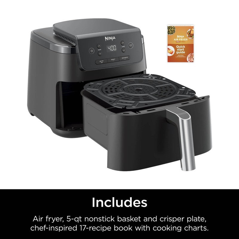 Pro XL 5 Qt Black Air Fryer with Automatic Shutoff for Safe Cooking NEW8