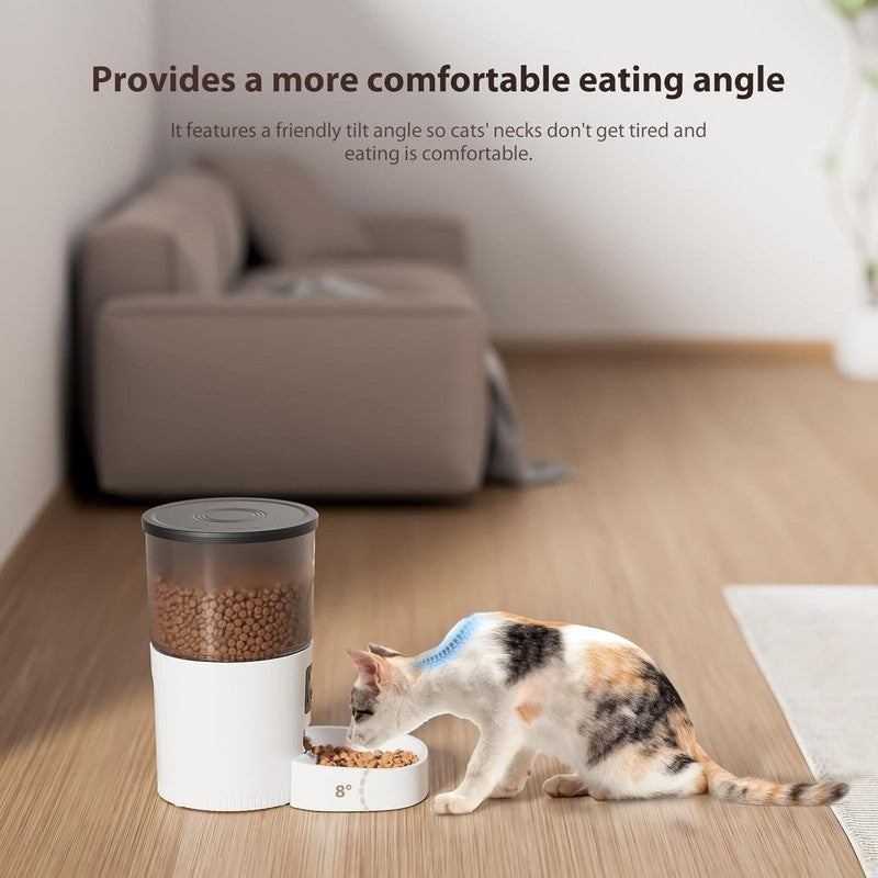 Automatic Cat Feeder 3L, Timed Food Dispenser with Portion Control for Pets3