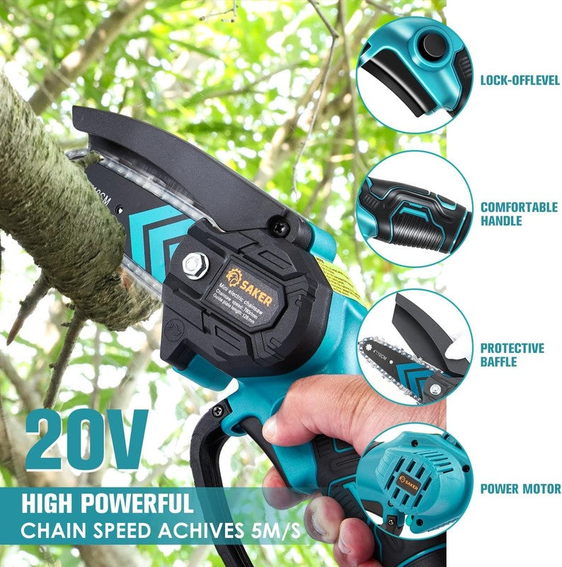Portable Mini Chainsaw - Cordless Handheld Pruning Shears for Garden & Home3