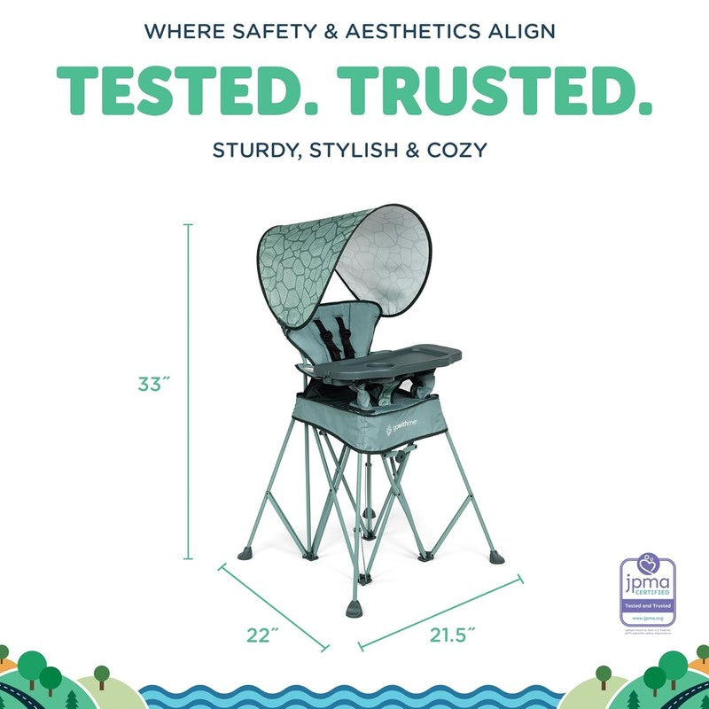 Go With Me Uplift Deluxe Portable High Chair Travel Indoor Outdoor Green3
