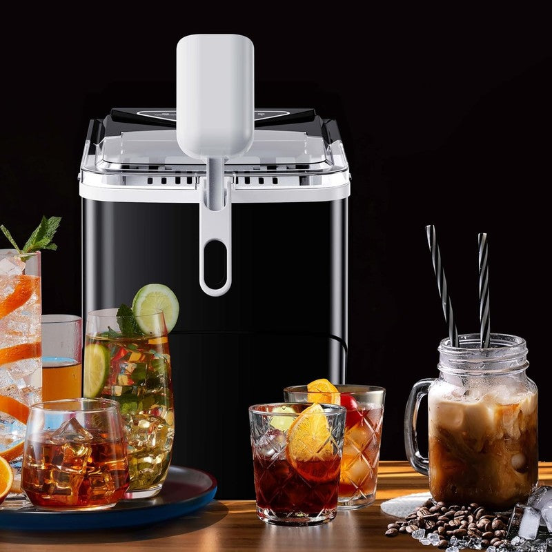 Countertop Ice Maker, 9 Cubes in 6 Mins, Self-Cleaning, 2 Sizes, 26Lbs/Day6