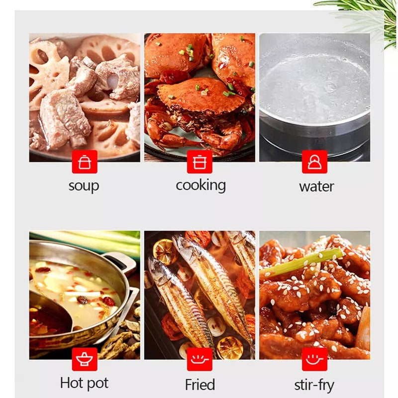 3500W Portable Electric Cooktop Single Burner Induction Hot Plate 110V6
