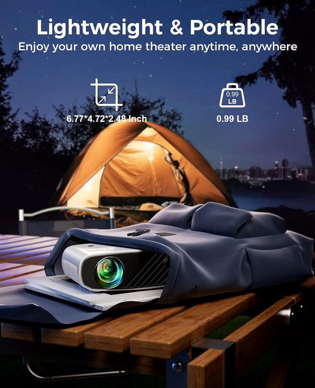 Upgraded Mini Projector 1080P HD, 8000L Portable with Tripod for All Devices6