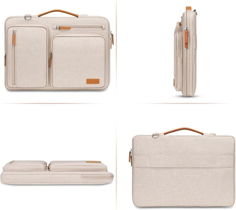15.6 Inch Laptop Shoulder Bag 360 Protective Messenger 4 Zipper Pockets6