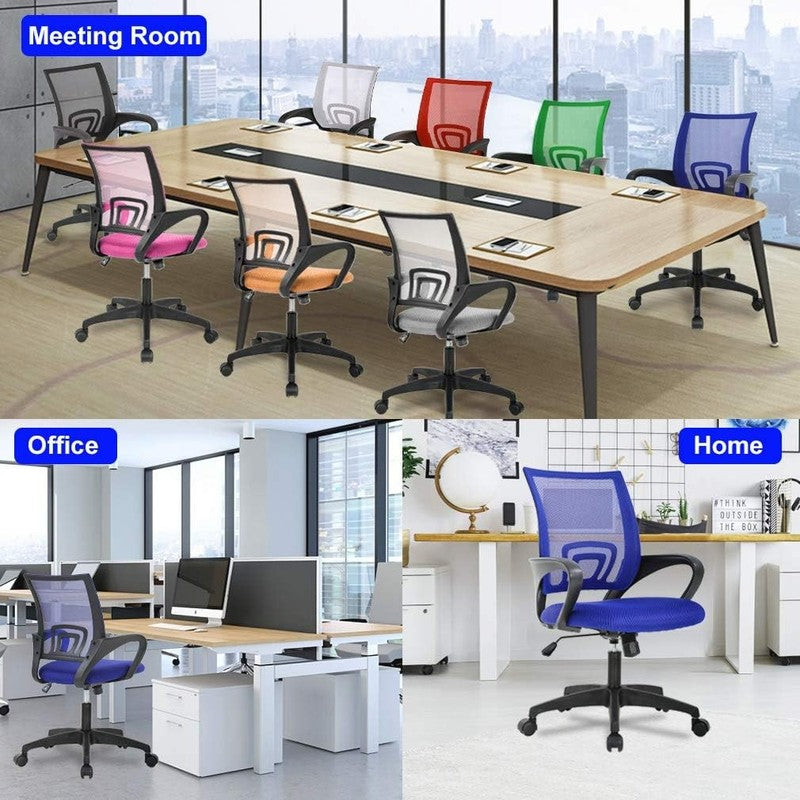 | Ergonomic Office Chair | Mid Back Swivel Desk Chair | Breathable Backrest & Lu8
