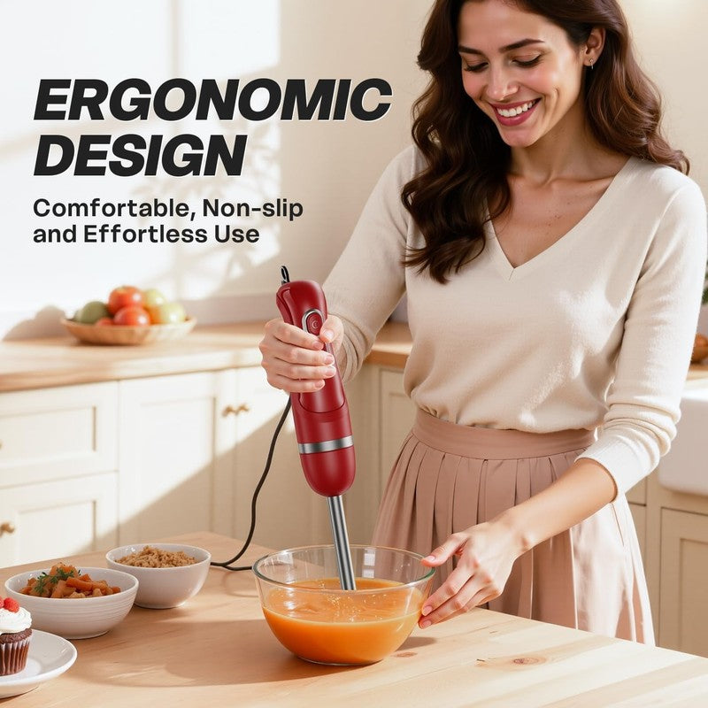 Hand Blender, Immersion Blender with 2 Mixing Speed, Electric Handheld Mixer Por3