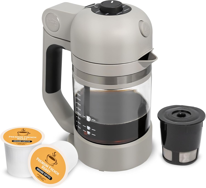 Micro Café Single Serve Coffee Maker K Cup Compatible Glass Carafe Gray5