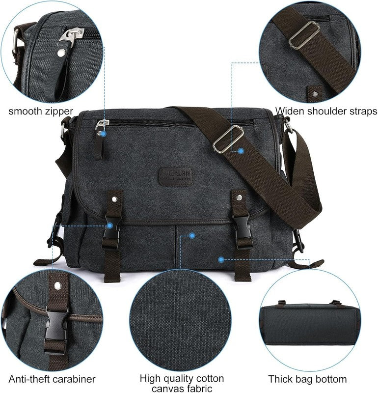 Messenger Bag Men,Waterproof Crossbody Bag,Satchel Shoulder Bag | Waterproof5