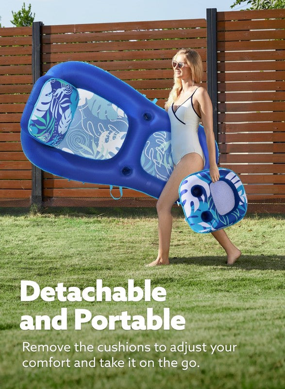 Pool Lounger Float for Adult, Inflatable Pool Floats Lounger Raft Floaties Water6