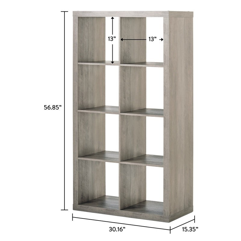 8 Cube Storage Organizer, Rustic Gray3