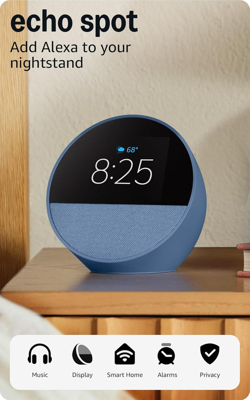 Amazon Echo Spot Smart Alarm Clock Alexa Built In Ocean Blue11