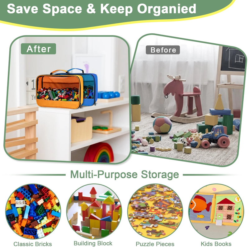 4pcs Building Block Toy Storage Bags Travel Case for Bricks Puzzles3
