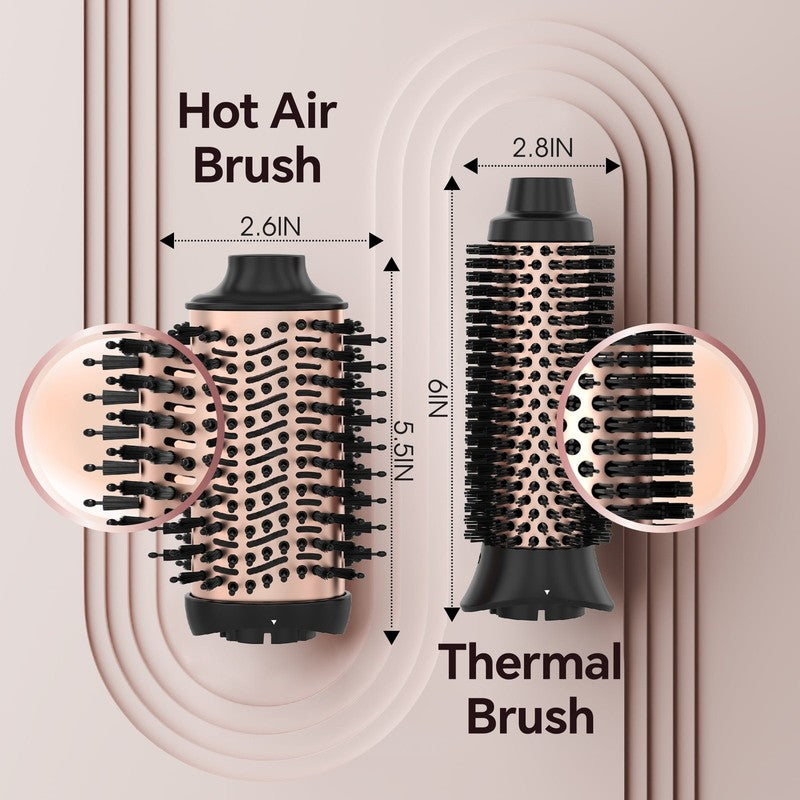 Hair Dryer Brush, Black Blow Dryer Brush, Curly, Dry, Oval Hot Air Brush6